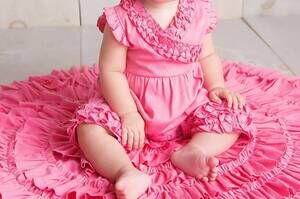 NEW LEMON LOVES LAYETTE baby girls' ava romper in pink
